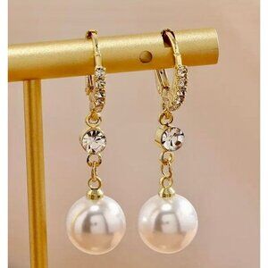 11/23-Classic Statement: Long Pearl Drop Earrings